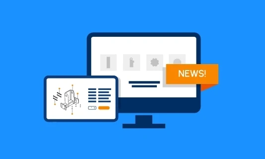 Digital aftermarket platform interface with new feature update announcement